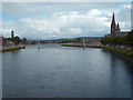 NH6645 : River Ness at Inverness by Malc McDonald