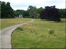 SK9227 : Lane to North Lodge, Easton Park by Richard Humphrey