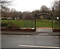 SO3700 : Diamond Jubilee Arch entrance to Owen Glyndŵr Park, Usk by Jaggery