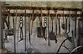 Parham House and Garden: Display of trusty garden implements