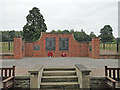 TG2312 : The War Memorial wall at Old Catton by Adrian S Pye