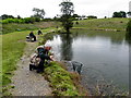 Landing a fish, Termon Trout Fishery