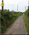 Yellow Danger of Death sign, Tanylan Isaf near Kidwelly