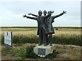 TR0469 : Statue of the Short Brothers, Leysdown-on-Sea by Chris Whippet