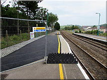 SN3610 : Keep out of this construction site on platform 2, Ferryside railway station by Jaggery