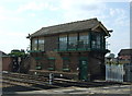 Signal box on level crossing, Brandon