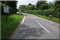 The B4214 entering Tenbury Wells