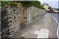 Stone wall on south side of Hirst Lane outside #33A