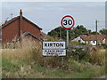 Kirton Village Name sign on Bucklesham Road