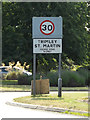 Trimley St.Marting Village Name sign on Howlet Way