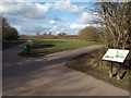 Junction of paths, southeast corner of Lavender Hall Park