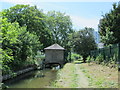 The New River east of the sluice house by Newnton Close, N4