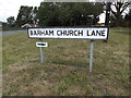 TM1250 : Barham Church Lane sign by Geographer