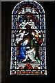 SO6369 : Stained glass window, Knighton on Teme church by Philip Halling
