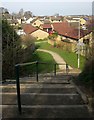 Steps and path from the Harland Way, Wetherby