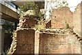 View of a section of the London Wall from the area near the underground car park near the Museum of London  #2