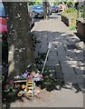 Montage by tree, Devonshire Road