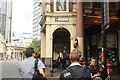 View of a passageway leading past Leadenhall Market from Gracechurch Street