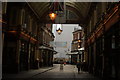 View out of Leadenhall Market into Lime Street Passage