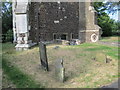 Gravestones at the foot of St. Mary