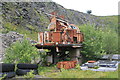 NY3224 : Threlkeld Quarry & Mining Museum - remains of a derrick crane by Chris Allen
