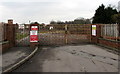 ST3095 : Woodland Road entrance gates, Croesyceiliog School, Cwmbran by Jaggery