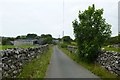 Road leading to Rhiwgoch crossroads