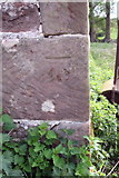 NY6418 : Benchmark on barn near Sideway Bank by Roger Templeman