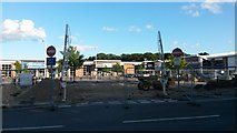 SZ1094 : Strouden: looking across Castlemore Retail Park by Chris Downer