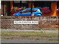 TM1845 : Colchester Road sign by Geographer