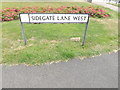 Sidegate Lane West sign