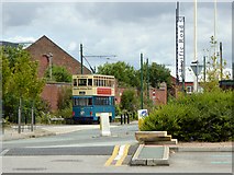 SJ3289 : Tram on Shore Road by David Dixon