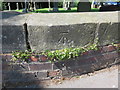 Bench mark on Manor Road Cemetery wall