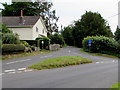 Grass triangle in the middle of a junction in Catbrook