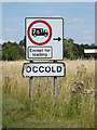 TM1470 : Occold Village Name sign by Geographer