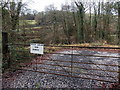 Gate to a private fishing area, Tintern Cross