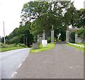 The entrance to Dupplin Castle on the B9112