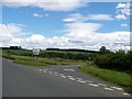 Minor road junction on the B9112 near Aberdalgie