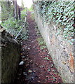 Quay Road end of a steep zigzag track to New Hill, Goodwick