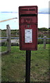 SM9439 : Queen Elizabeth II postbox near Harbour Village, Goodwick by Jaggery