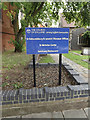 TM1644 : St.Nicholas Centre sign by Geographer