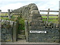 Steps and stile on Sowerby Bridge FP103, Link B, at Rooley Lane