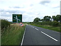 Approaching a junction on the A696 