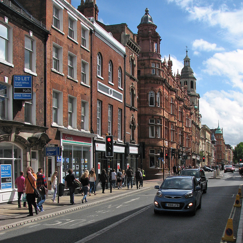 Worcester: down Foregate Street © John Sutton :: Geograph Britain and ...