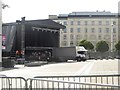 SE2934 : Dismantling the stage, Leeds Millennium Square by Graham Robson