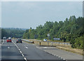 The A43 southbound at the Tiffield turnoff