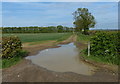 Track across farmland to Priors Marston