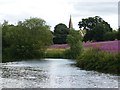 SJ6887 : Winding hole, Bridgewater Canal, and St Peter's Oughtrington by Dave Dunford