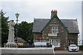 Post office and war memorial, Dunbeath