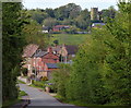 Descending Thorntons Lane towards Napton on the Hill